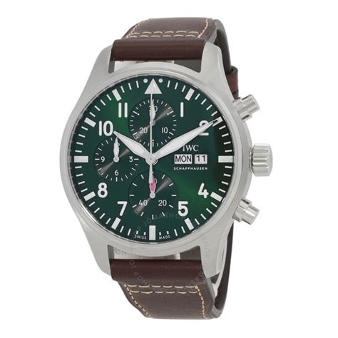 iwc 378005|IWC Pilot Chronograph Automatic Green Dial Men's Watch .